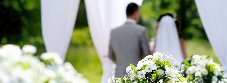 header image of church wedding